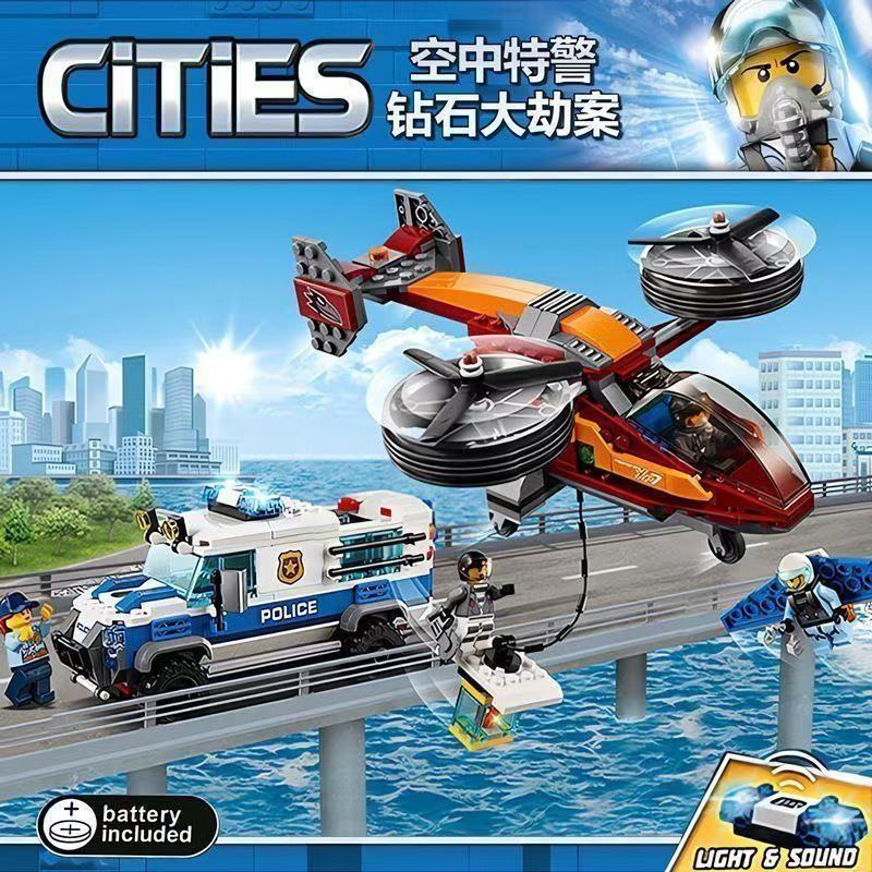 1.000 PCS City Air SWAT Mission Compatível Lego City Series Bloco de Construção Brinquedo Presente