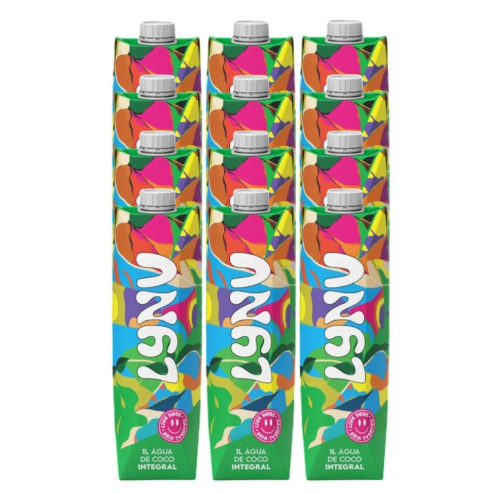 AGUA DE COCO LYNV 1L KIT 12 UNIDADES