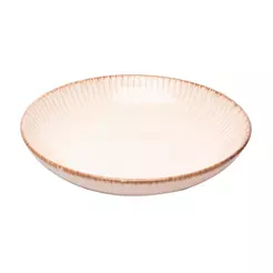 Prato para Massa Lyor Linear de Cerâmica Bege 23cm