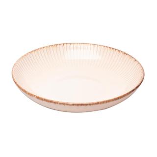 Prato para Massa Lyor Linear de Cerâmica Bege 23cm