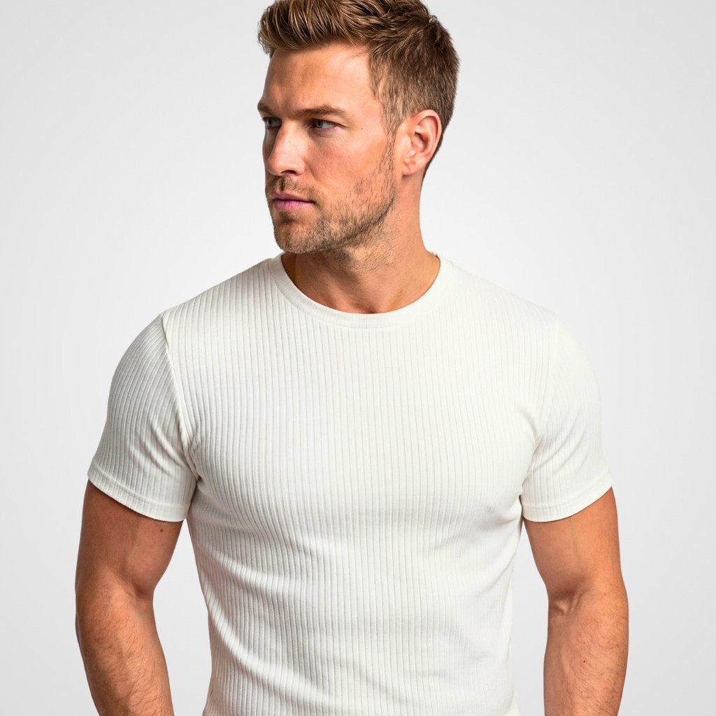 Camiseta Masculina Americana Canelada Slim Rapper Academia Gringa Ribana Premium
