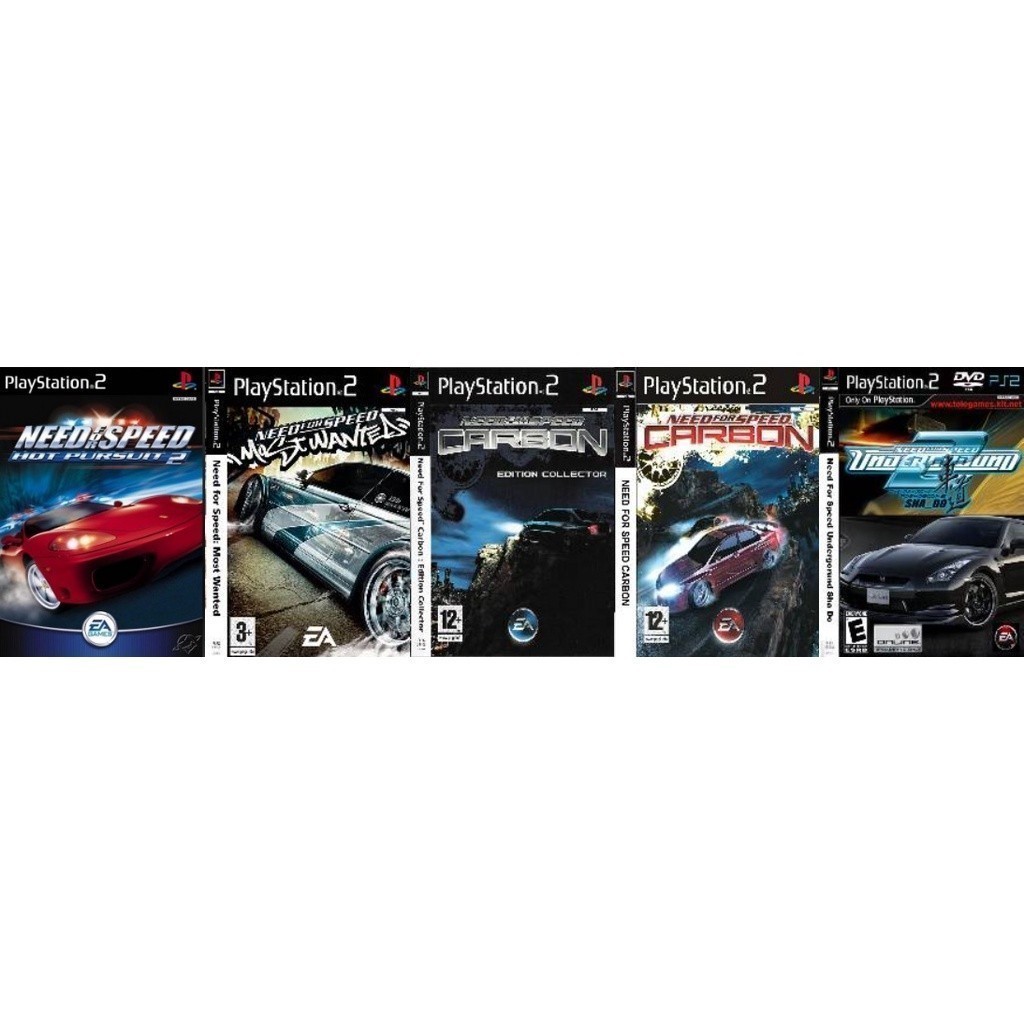 Ps2 5 Jogos  Need For Speed Hot Pursuit Most Wanted Carbon Underground Jogos PS2 PLAY 2