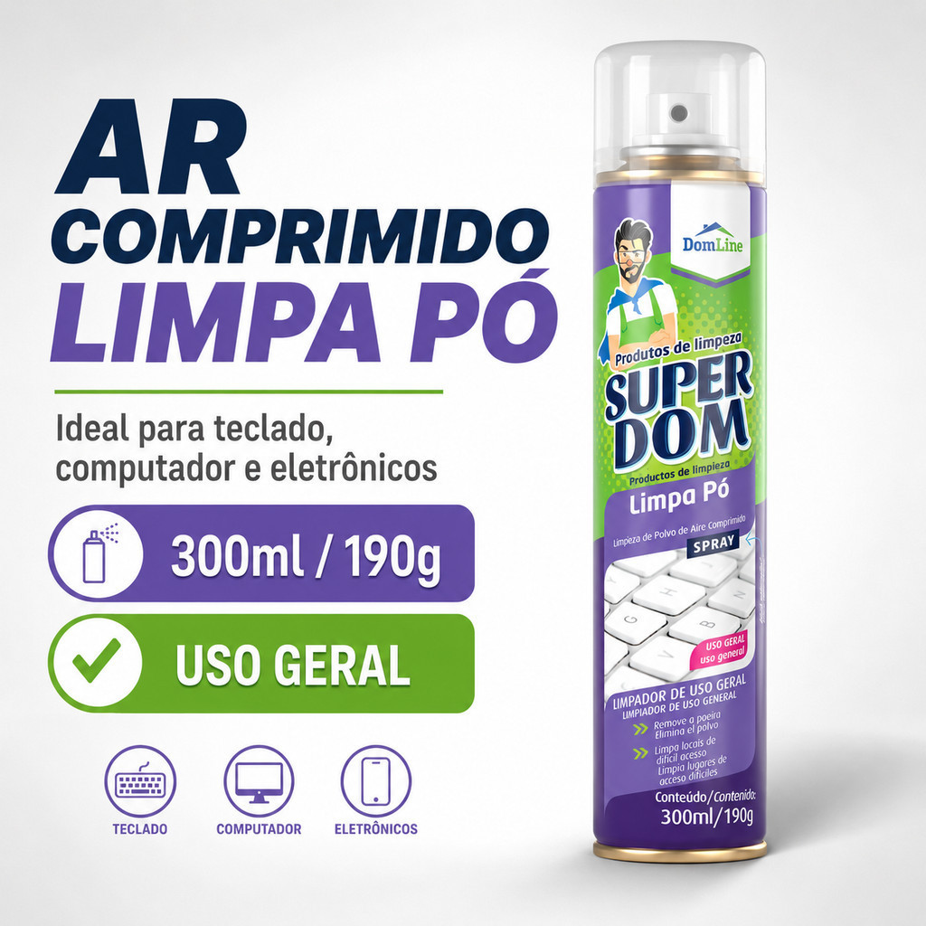 Spray de Ar Comprimido Limpa Pó de Teclado Computador Eletrônicos Placas Eletrônicas Air Duster