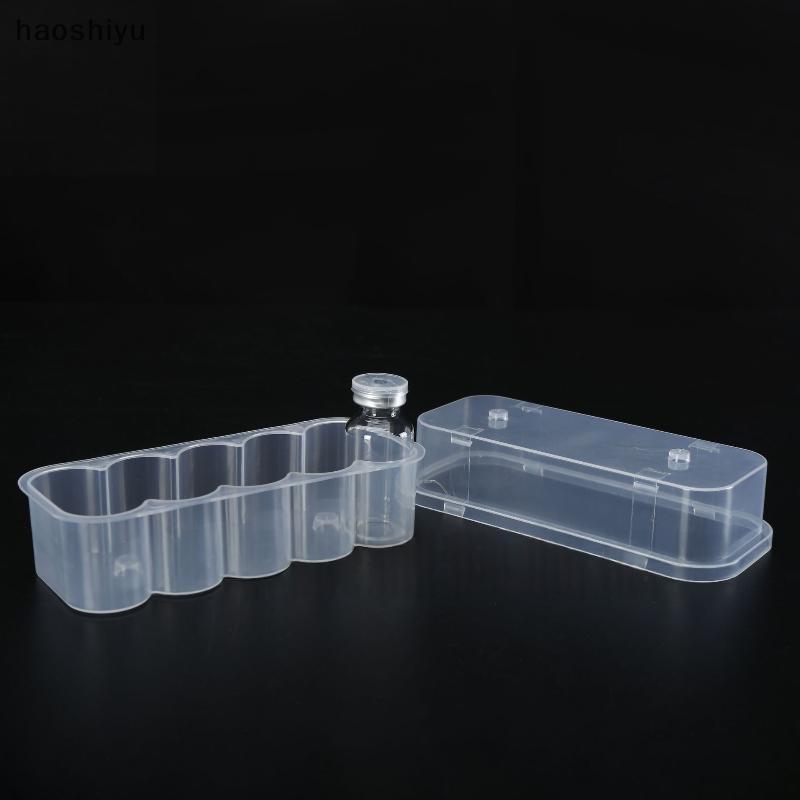 HAO 4/10 Pçs Caixa De Armazenamento De Microtubo De Plástico Staable 3ML 2/4/6/24-Slot Frasco Caso Claro Freezer Tubo Ge