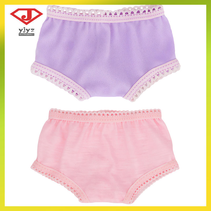 2 Pçs Calcinha Menina Boneca Cuecas Meninas Roupa Interior Shorts Acessórios De Roupas Casuais Para Bebês Yujingyouzhang