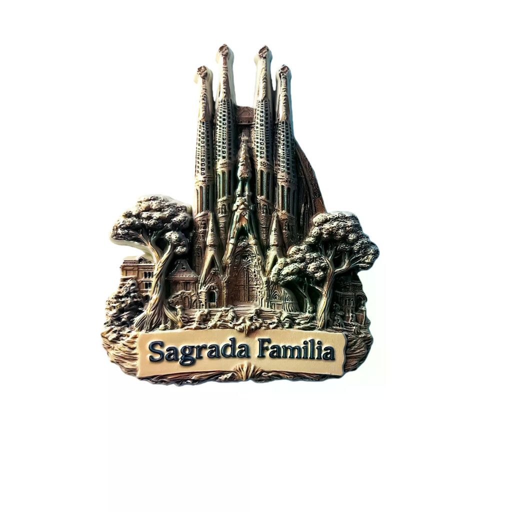 Espanha , Barcelona , Edifício Icônico , Catedral Da Sagrada Família , Memorial Turístico , Adesivo Para Geladeira