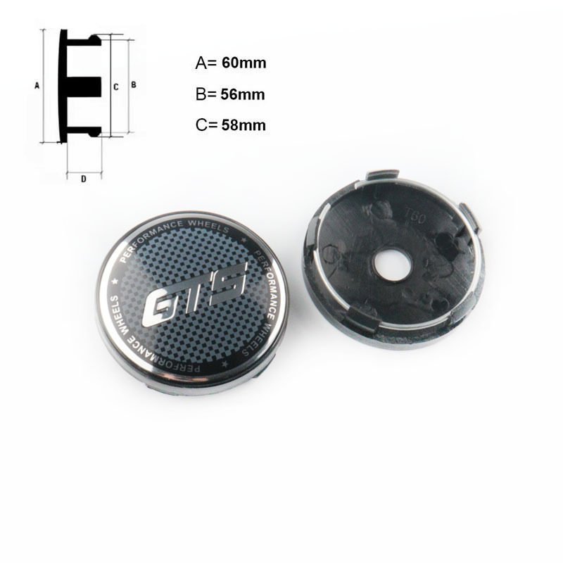Adesivo decorativo para calota central de roda de carro de corrida GT5, modificação, diâmetro de 56mm, calota de 60mm, 8