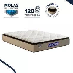 Colchão Gazin de Molas Ensacadas Pillow Top Air Pro Casal 138cm