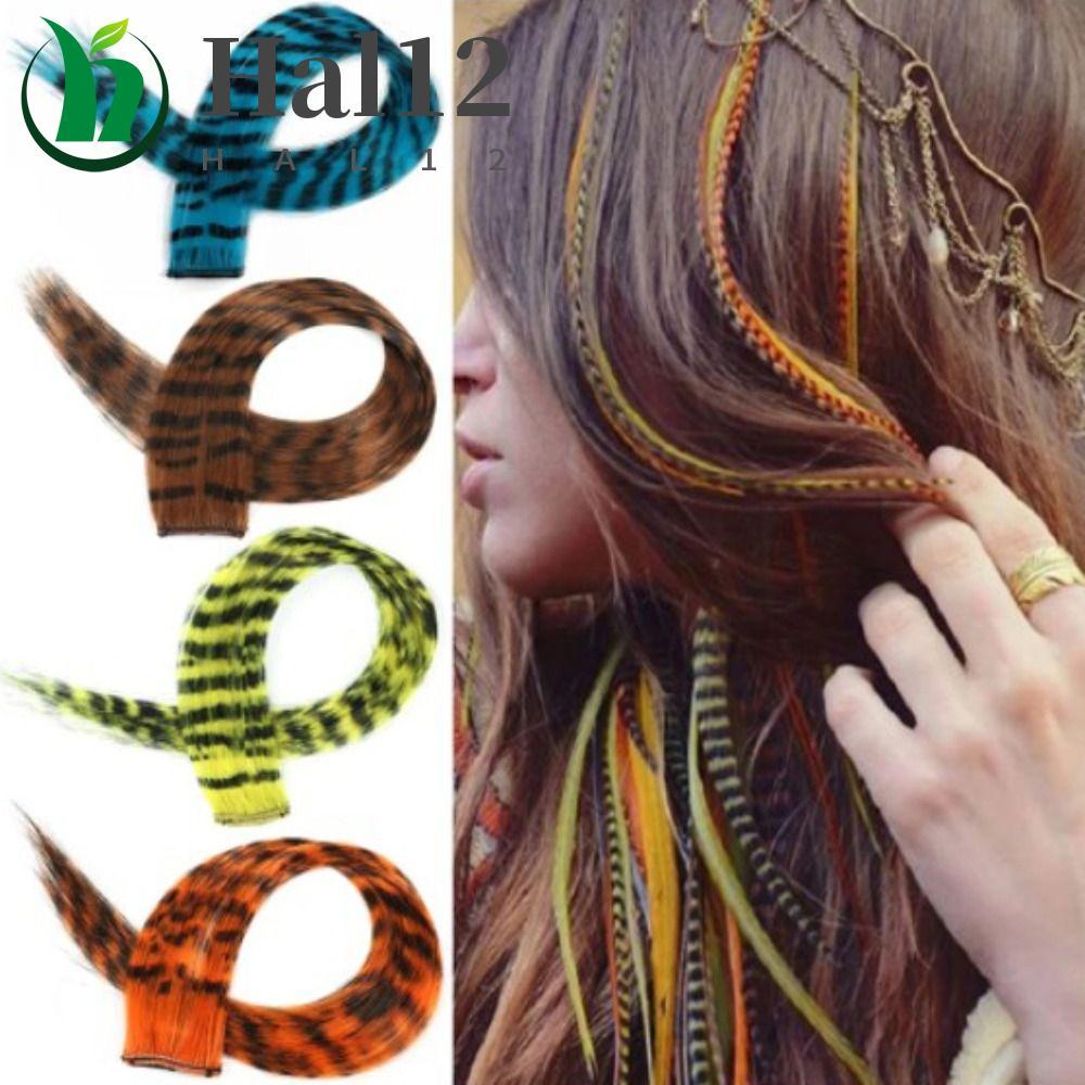 HALB Leopardo Impressão Peruca Colorida Meninas Longo Feminino Fofo Natural Reto Suave Fasion Fibra Resistente Ao Calor
