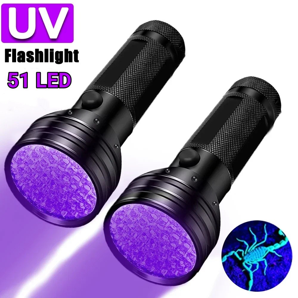 Lanterna Ultravioleta Escorpião 51 Led Luz Negra Uv Blacklight