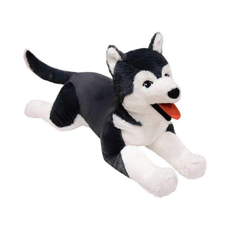 Simulação Husky Siberiano Boneca De Pelúcia Realista Eskimo Cão Brinquedo Macio Fofo Filhote De Cachorro Presente De Ani