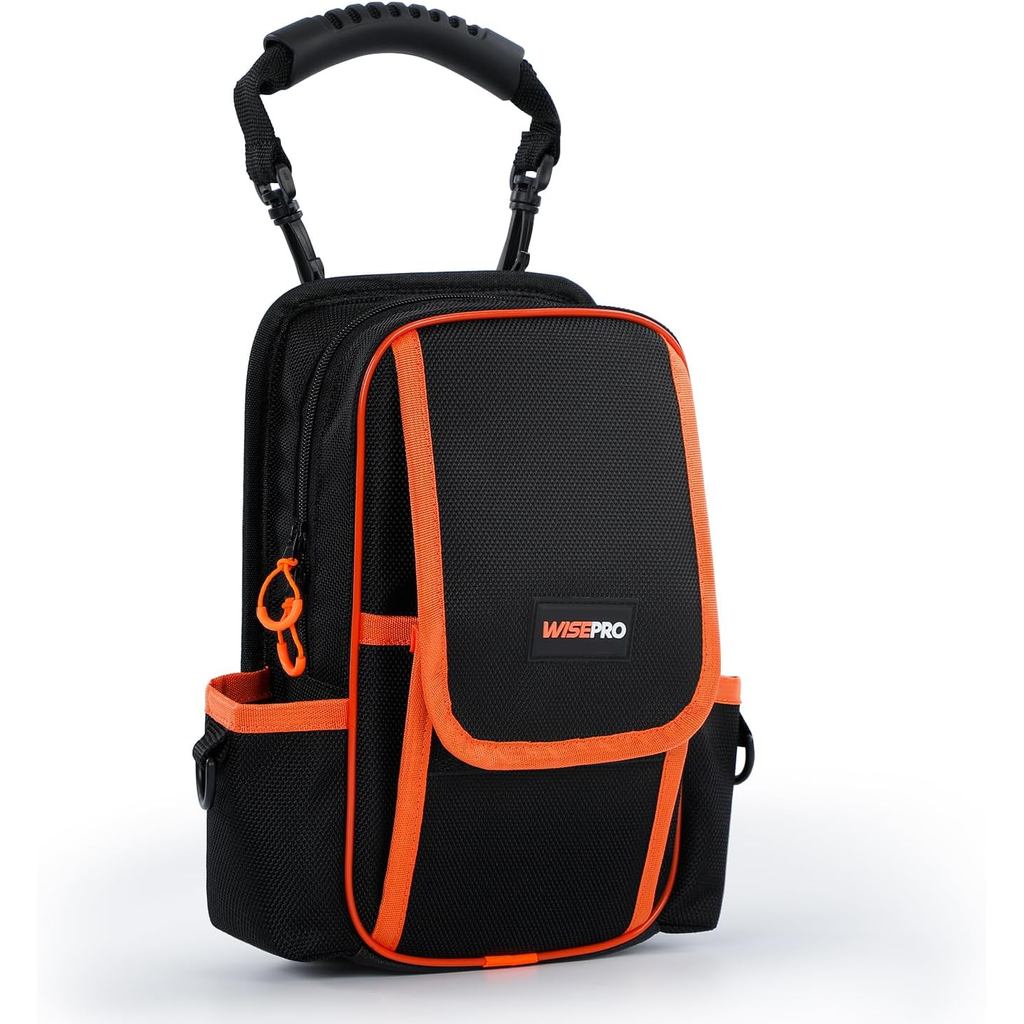 Bolsa de Ferramentas para Eletricistas com Zíper, Bolsa de Ferramentas para Técnicos 1680D com Alça, Bolsa de Ferramenta