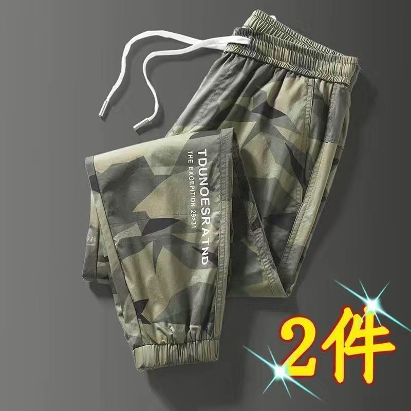 Comércio exterior exportação lazer esportes tornozelo comprimento calças masculinas verão estilo fino calças camufladas 