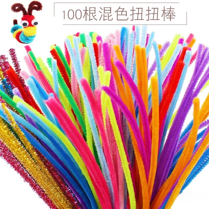 W tecido tira de pelúcia piscando barra de torção de pelúcia fazendo anel colorido criativo rosa veludo Material pacote