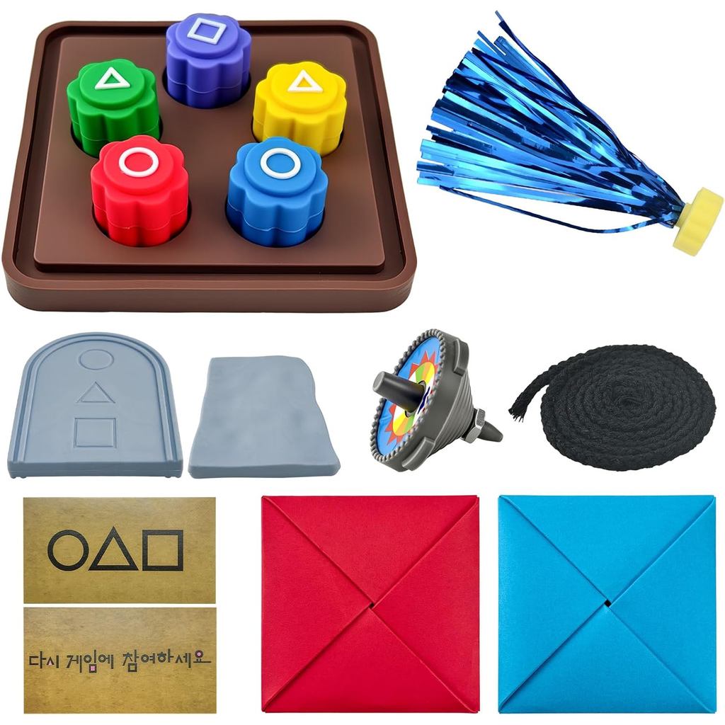 Gonggi Korean Game, Korean Folk Game Set (Korean Traditional Play Games)- Jebi chagi, Gong-gi, Biseokchigi, Paeng-y, DDA