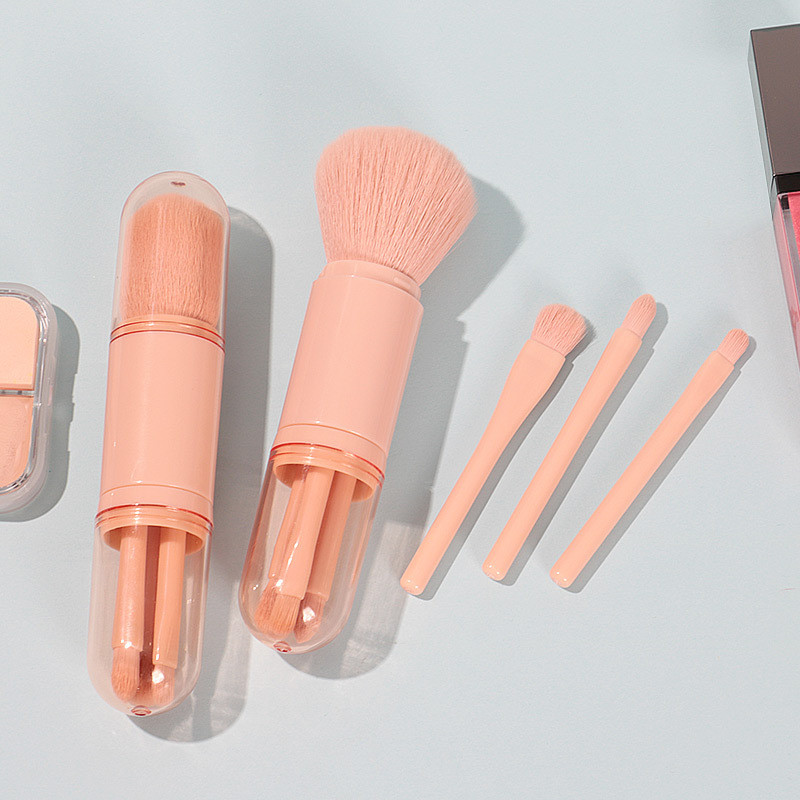 pincel maquiagem kit pincel maquiagem profissional Portátil retrátil multifuncional pincel de maquiagem Blush capa quatr