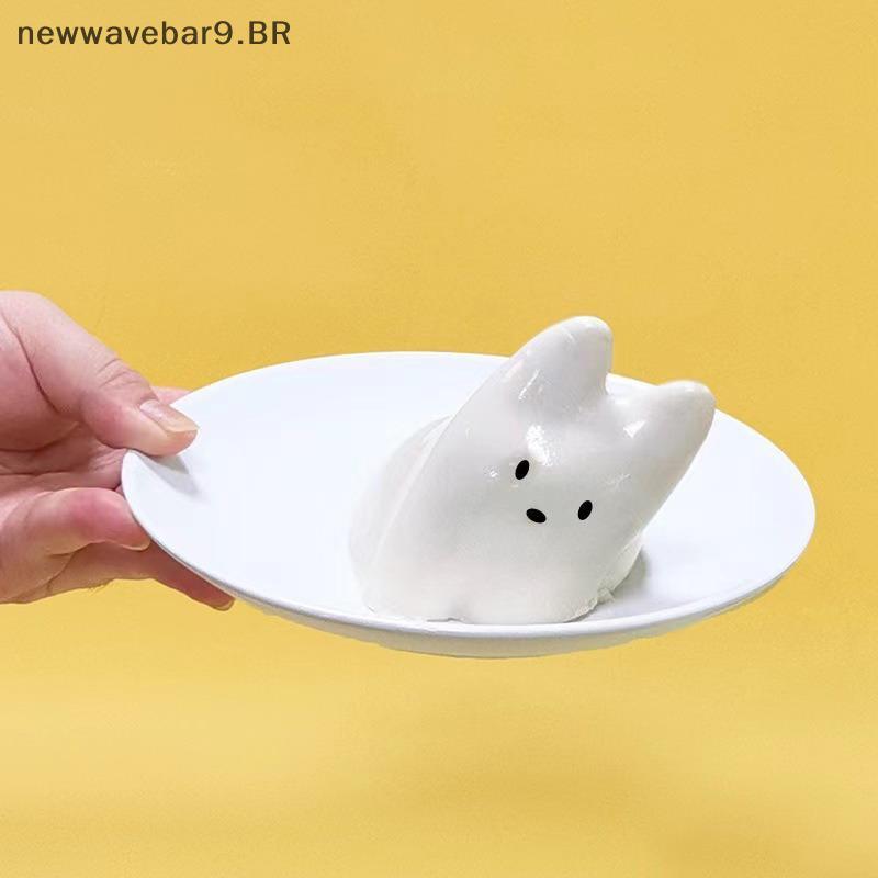 NWBR Pudim Gato Vela Moldes Silicone DIY Abstrato Para Fazer Aroma Cera De Soja Artesanal Sabão Argila Gesso Resina Epóx