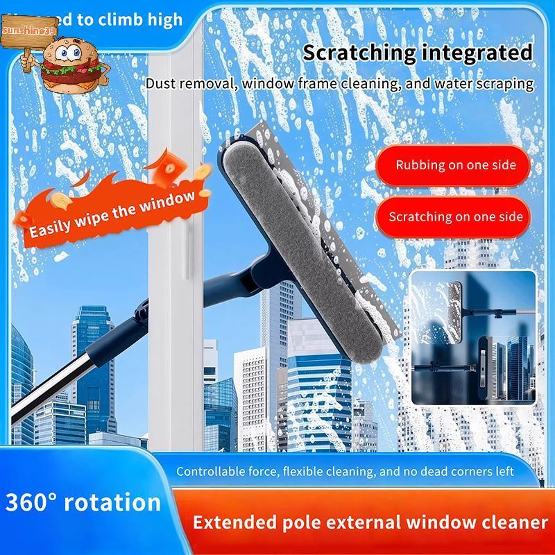 sun Inovador Limpador De Vidro De Janela Dupla Face De Cintura Alta De 120 Cm Para Uso Doméstico Conveniente Brilho