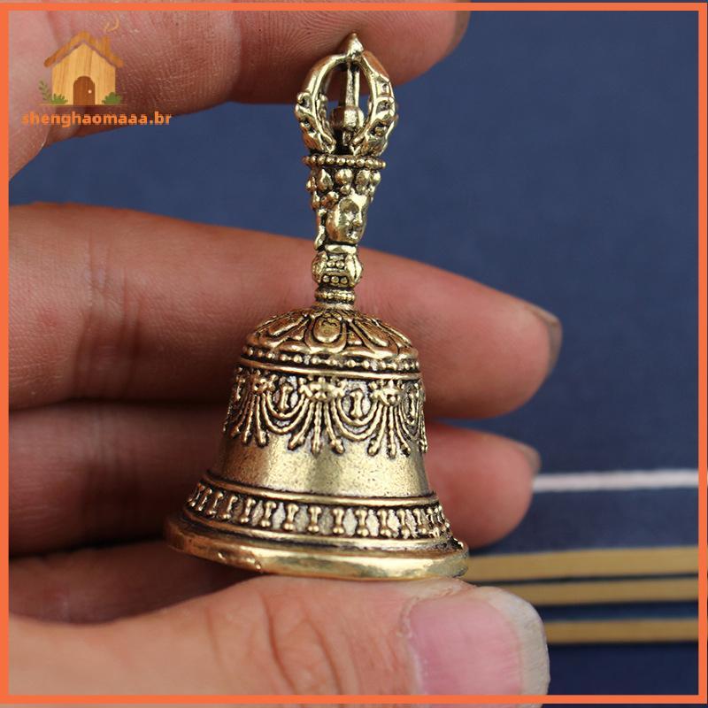 Imagem [SH] Retro Sino De Cobre Sinos De Vento Artesanato Em Latão Fundição Caindo Tibetano Bronze Idéias Pingente De BR