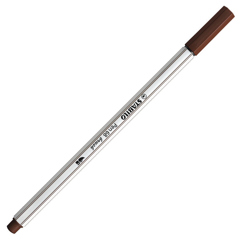 Caneta pincel Pen Brush Aquarelável 568/45 Marrom Escuro Stabilo