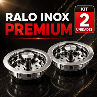Kit 2 Unidades Ralo de Metal 6cm Para PIA Válvula Americana Cromado Aço Inox Cozinha Ralinho Cesta Cestinha Cuba Pino