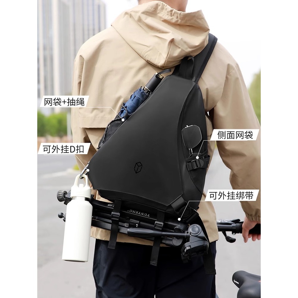 Bolsa de peito masculina de grande capacidade, bolsa mensageiro para lazer ao ar livre, esportes, ciclismo, montanhismo,