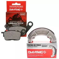 Kit Pastilhas e Lonas de Freio Fluo 125 2022-2025 Diafrag