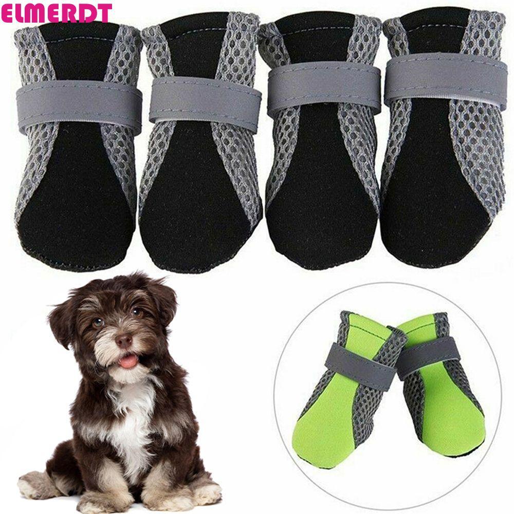 ELMERDT Botas Para Cães , Seguras Pequenos E Grandes , Protetores Poodle Yorkshire Com Faixa Reflexiva , Suprimentos Ani