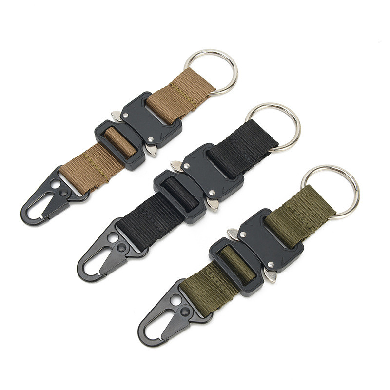 Fivela de Cobra tática ao ar livre, fivela de Nylon, chaveiro, mosquetão, gancho de bico, molle, fivela de mochila
