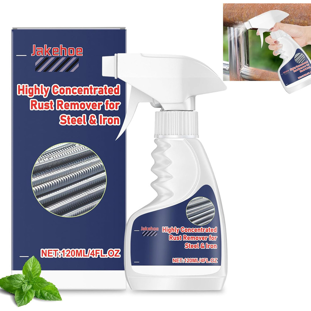Removedor de Ferrugem de Alta Resistência para Metal, Spray Removedor de Ferrugem Multiuso, Limpador Removedor de Ferrug