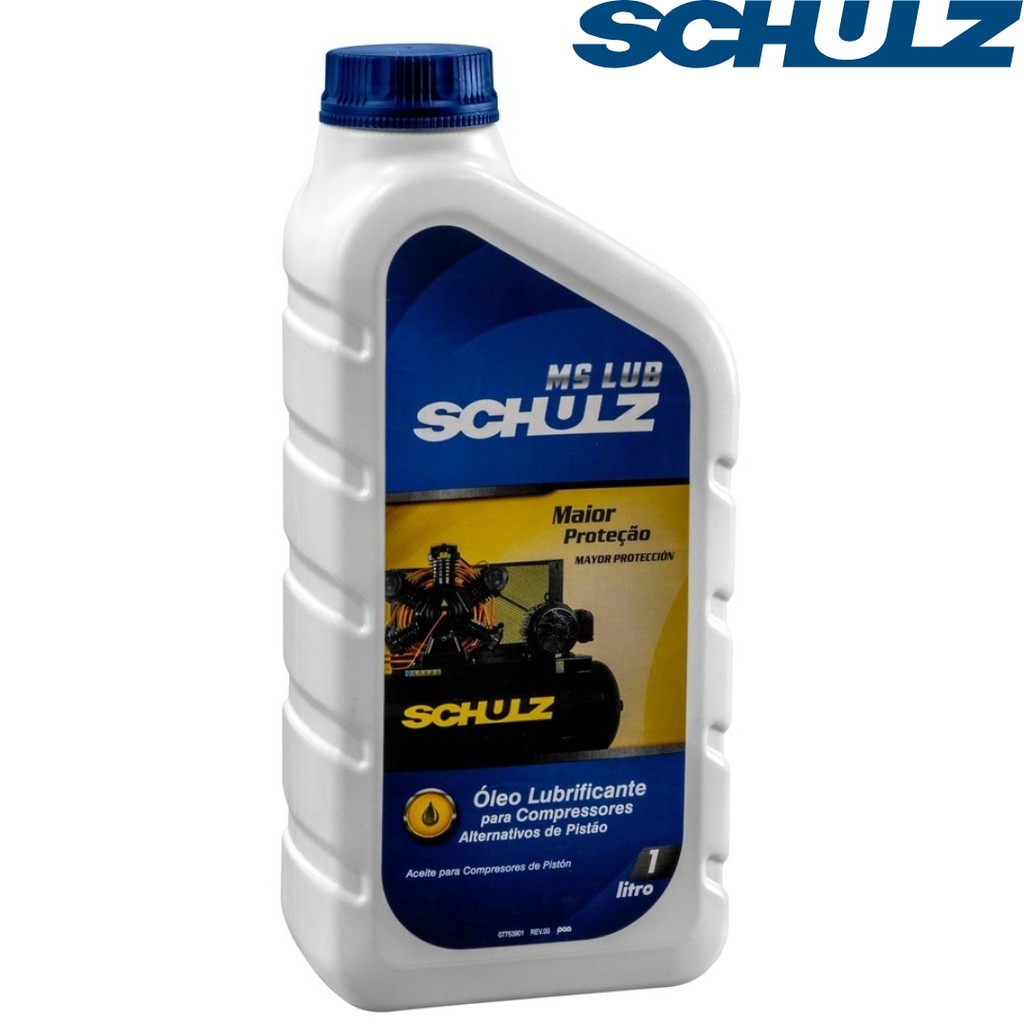 Óleo Lubrificante para Compressor de Pistão MS LUB Schulz 1 Litro