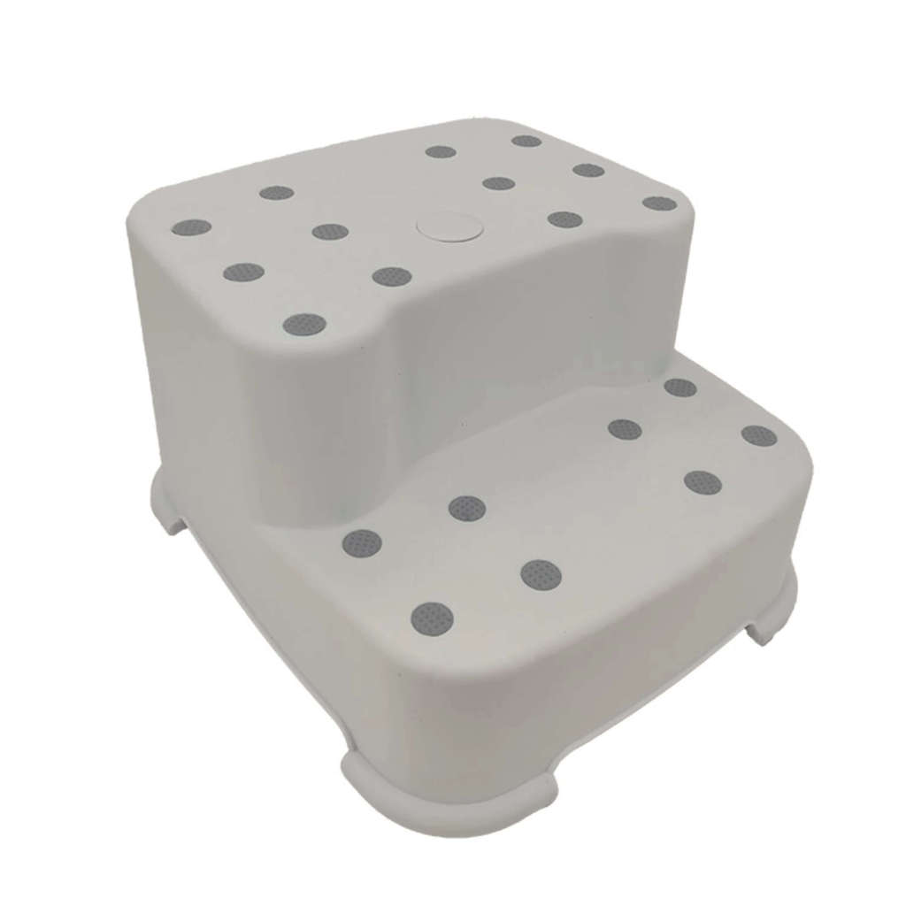 Degrau Infantil Duplo Branco Antiderrapante p/ Banheiro e Cozinha Zippy Toys - 10419