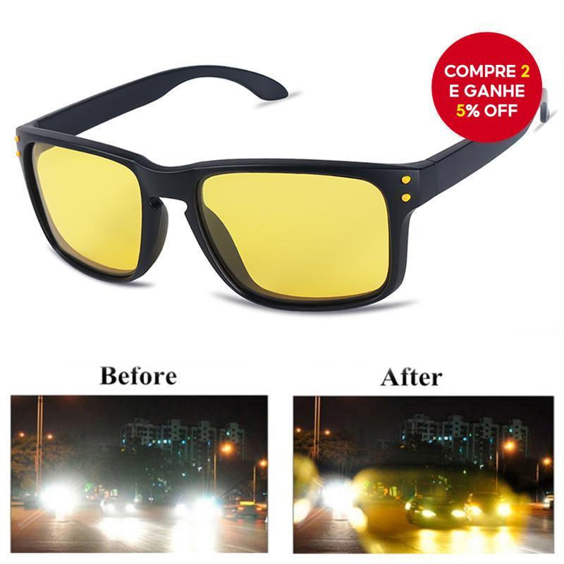 Óculos De Sol Retrô Masculinos , Quadrados Elegantes Para Esportes Ao Ar Livre Antirreflexo Dirigir Noturno
