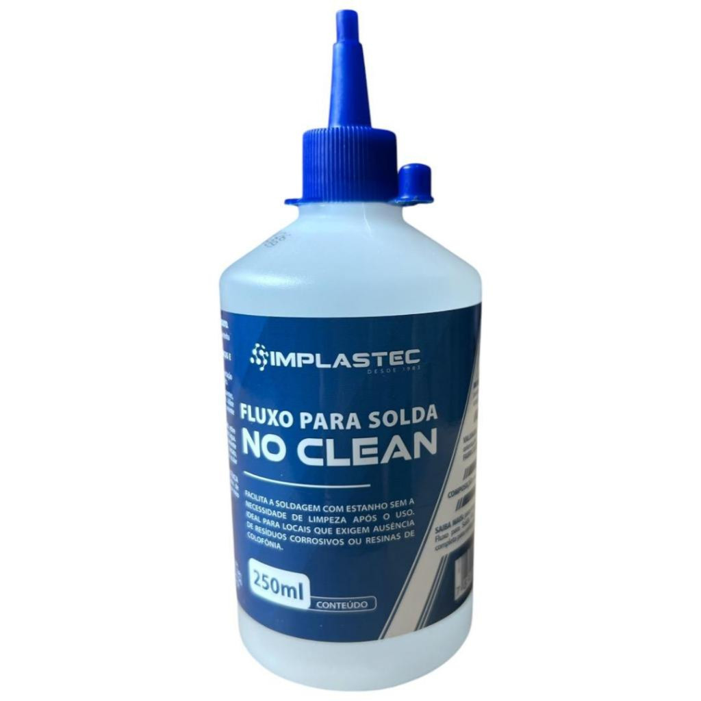 Fluxo para Solda Liquido no Clean Incolor 250ml Implastec