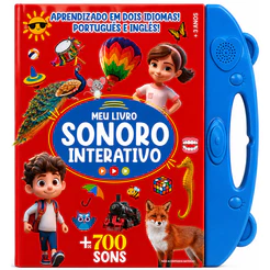 Meu Livro Sonoro Interativo - Português e Inglês - Azul