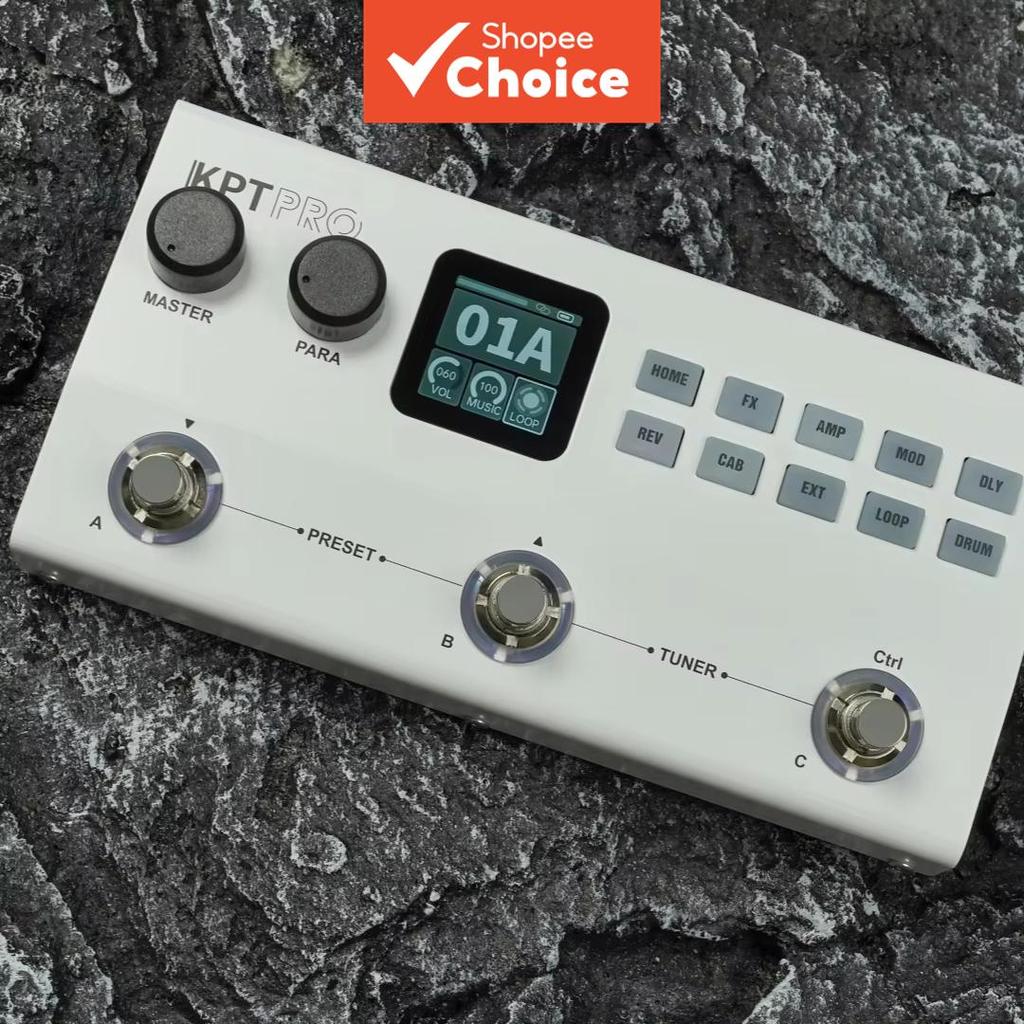 M-VAVE YUIMER KPT PRO Pedal Multi-Efeitos para Guitarra Laranja, 120 Presets 60 Amp Sims 25s Looper Máquina de Bateria,
