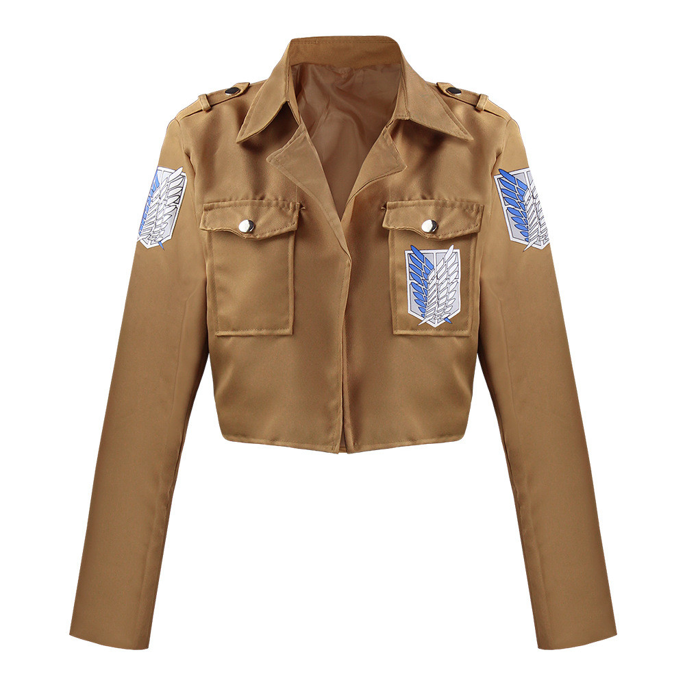 Cosplay de anime Attack on Titan: Jaqueta de uniforme do Corpo de Exploração/Capitão/Mikasa para cosplay OSNH