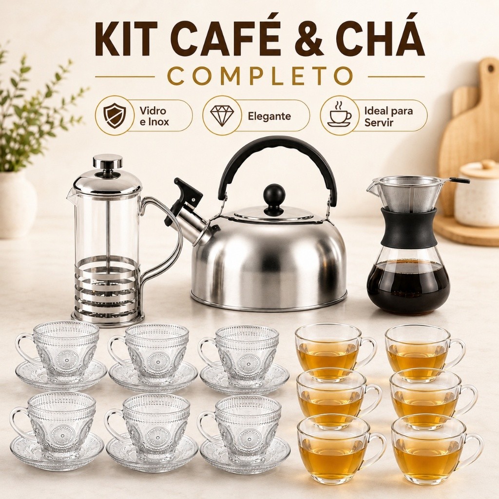 Kit Xicaras Para Cafe Cafeteira Chaleira Xicaras Para Cafe Com Pires Prensa Francesa Café Gourmet