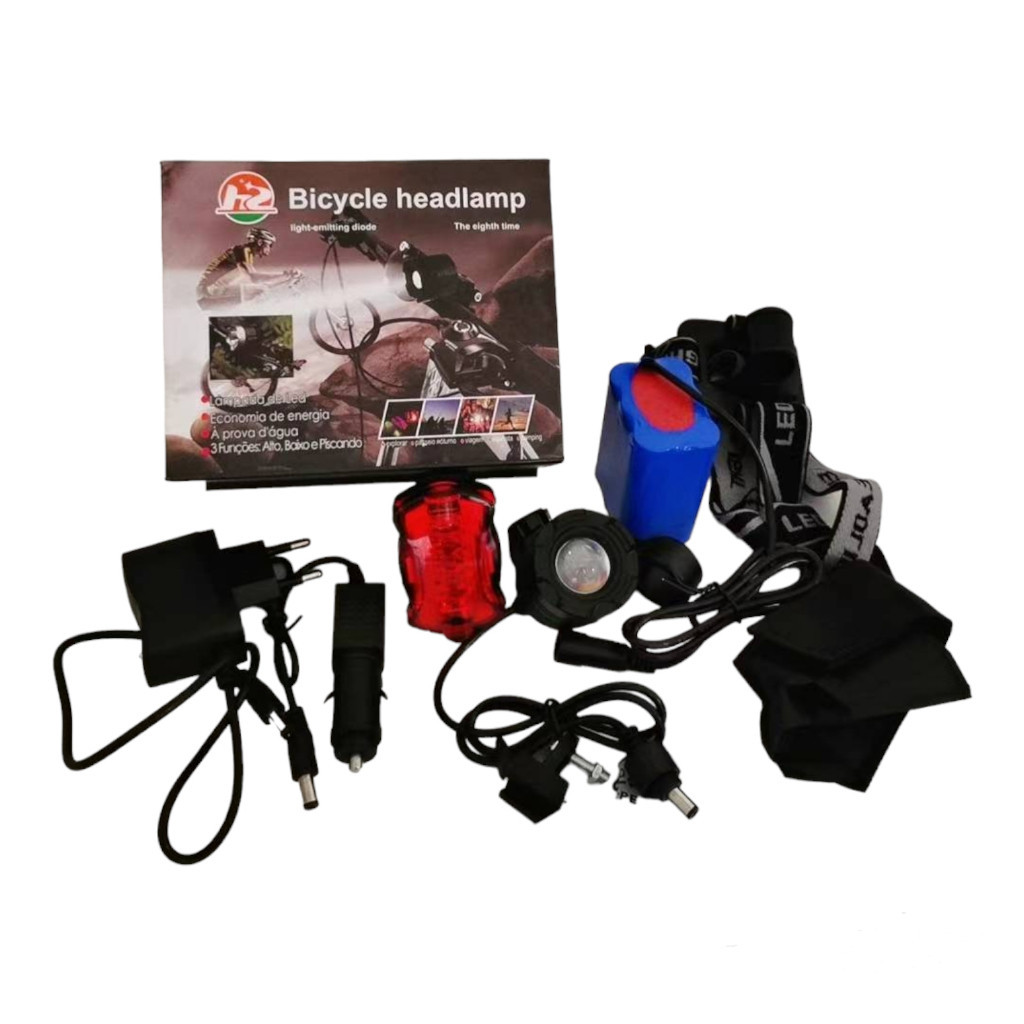 Lanterna p/cabeça e bicicleta T6 Led Cree Profissional Tática Swat lanterna forte