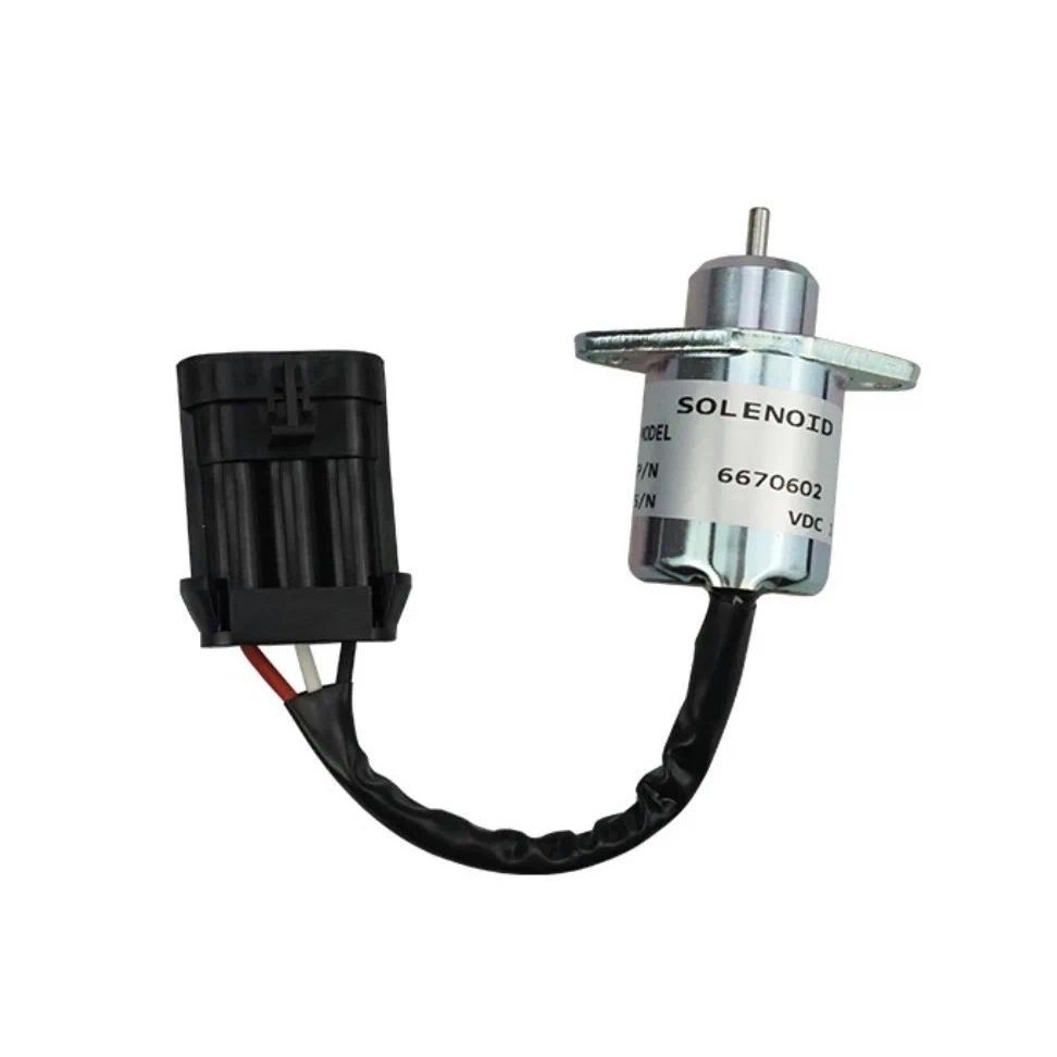 Solenóide De Parada De Desligamento Do Motor 12V 6670602 Serve Para Bobcat 463 553 S70 S100