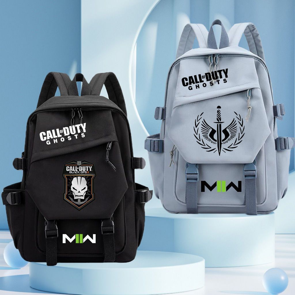 Mochila escolar Call of Duty Simon Ghost Riley Task Force 141 com grande capacidade e mochila anime multifuncional