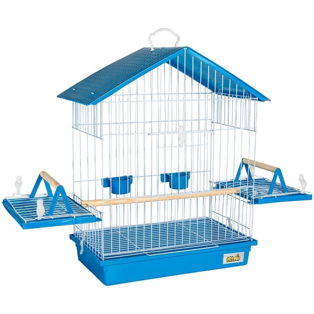 Gaiola Teto Plástico Aberta Poleiro Para Calopsita Ring Neck Pássaros Aves Mansas JelPlast