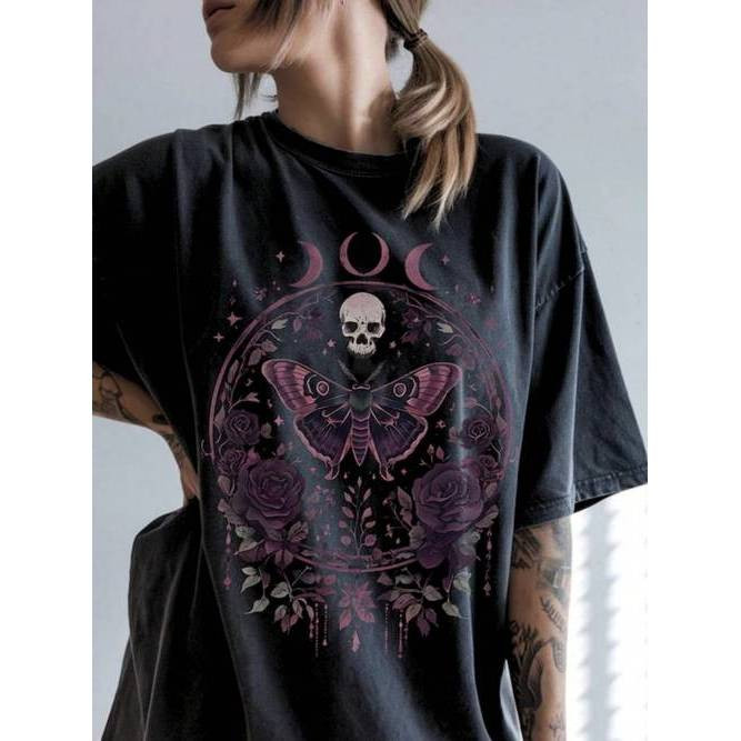 [Premium em Algodão Puro]SG Camiseta Feminina Estampa Floral Tropical Manga Curta Lisa Confortável Elegante Estilosa Cas