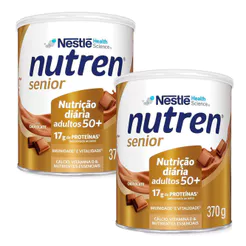 Kit 2 Nutren Senior Complemento Alimentar Chocolate 370g