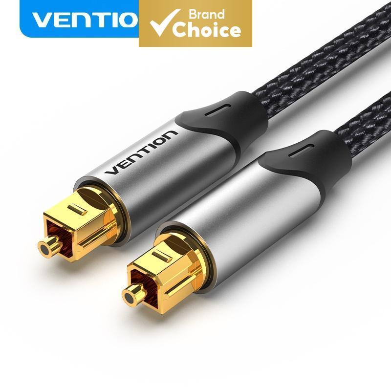 Cabo de Fibra Óptica Vention 5.1 S/PDIF Toslink Cordão Trançado para PS4 Xbox Soundbar Speaker