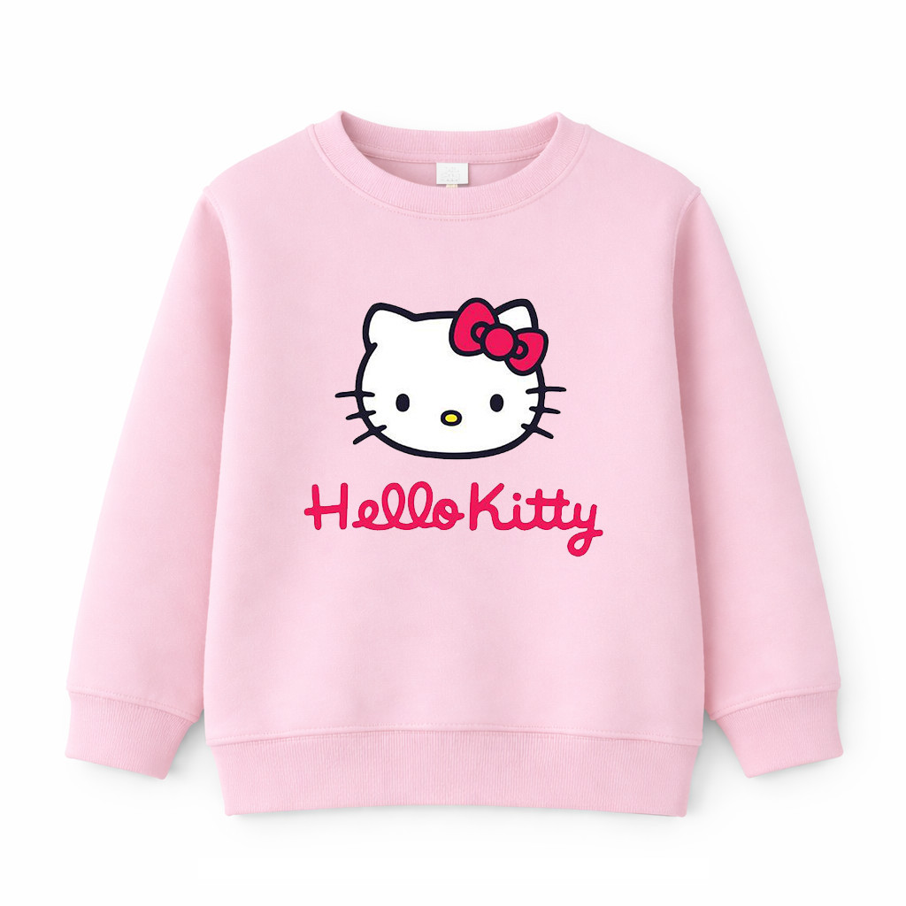 Moletom infantil casaco Infantil Careca Infantil Hello Kitty Blusa de Frio Juvenil Menina Escola