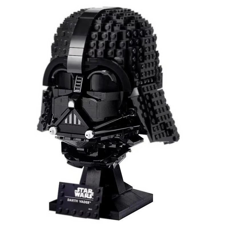 Coleção Lego: Busto do Capacete do Darth Vader, Máscara de Aranha, Ornamentos, Menino Piloto, Blocos de Montar Educativo