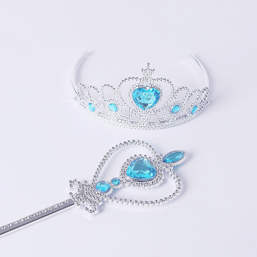 [wisdomt] Conjunto De Acessórios De Princesa Para Meninas Pequenas , Fantasia De Coroa Crianças , Festa De Casamento , C
