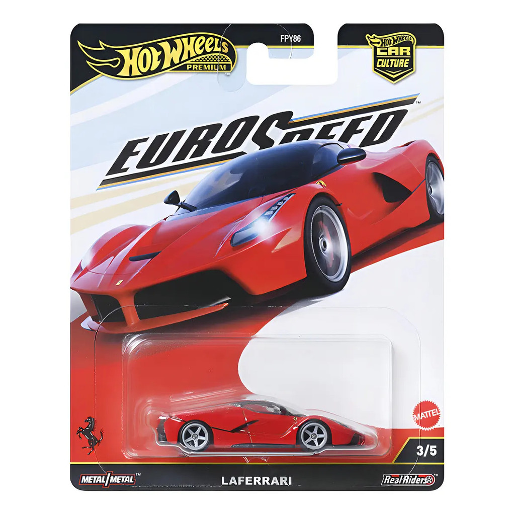 Hot Wheels Premium Laferrari Euro Speed Car Culture - Mattel Vermelho