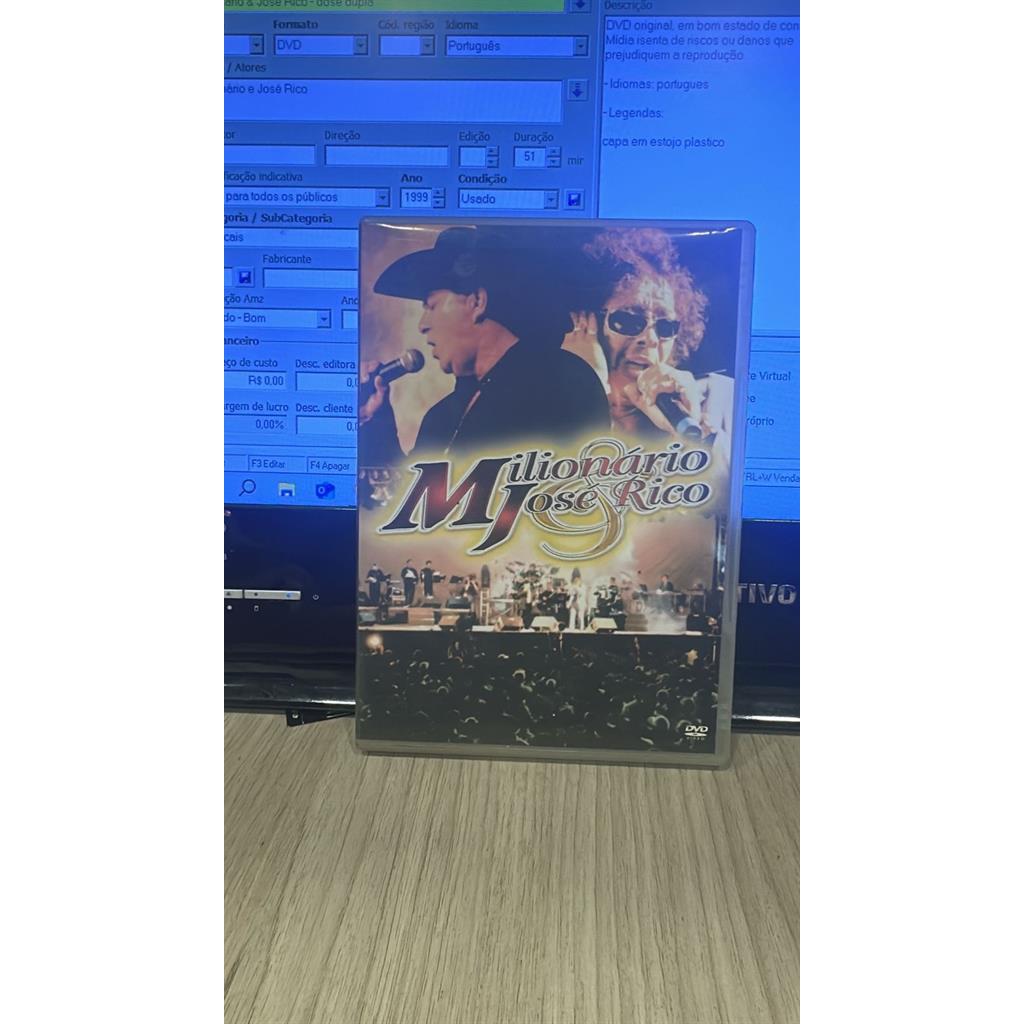 DVD Milionário & José Rico - dose dupla direção Milionário e José Rico
